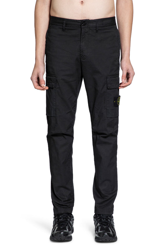 STONE ISLAND MAN BLACK TROUSERS