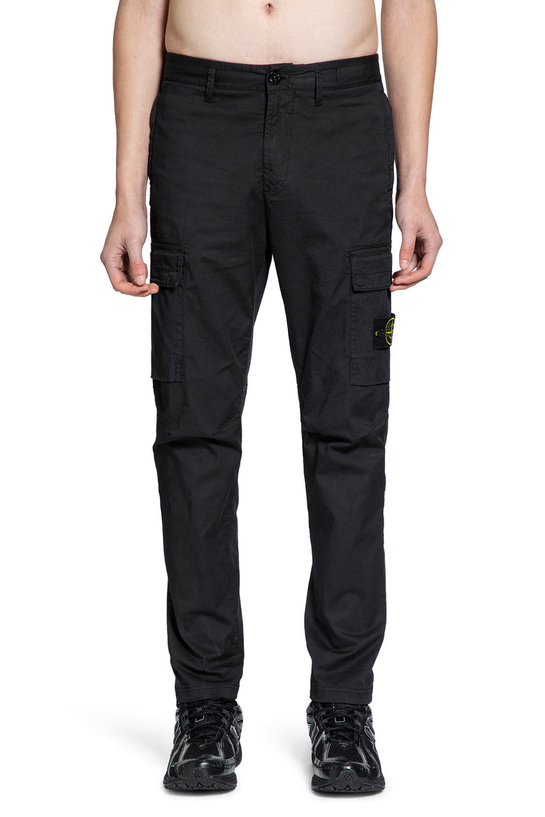 STONE ISLAND MAN BLACK TROUSERS