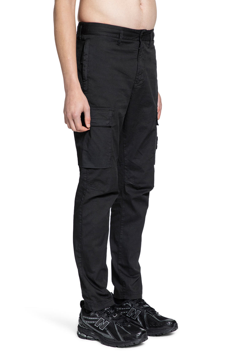 STONE ISLAND MAN BLACK TROUSERS