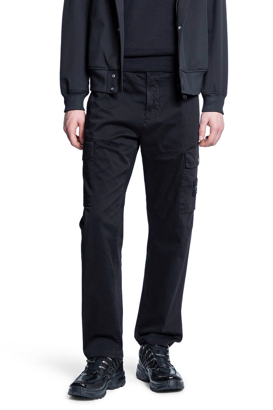 STONE ISLAND MAN BLACK TROUSERS