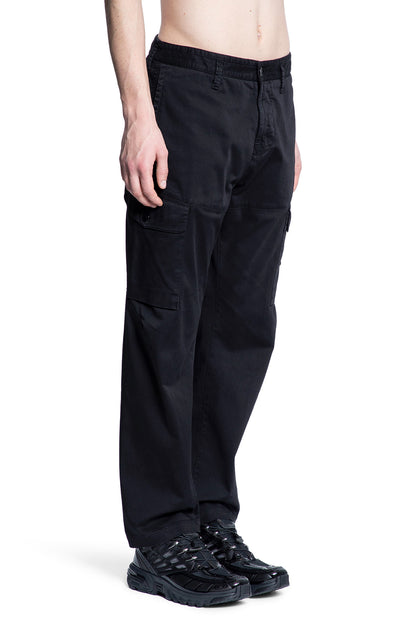 STONE ISLAND MAN BLACK TROUSERS