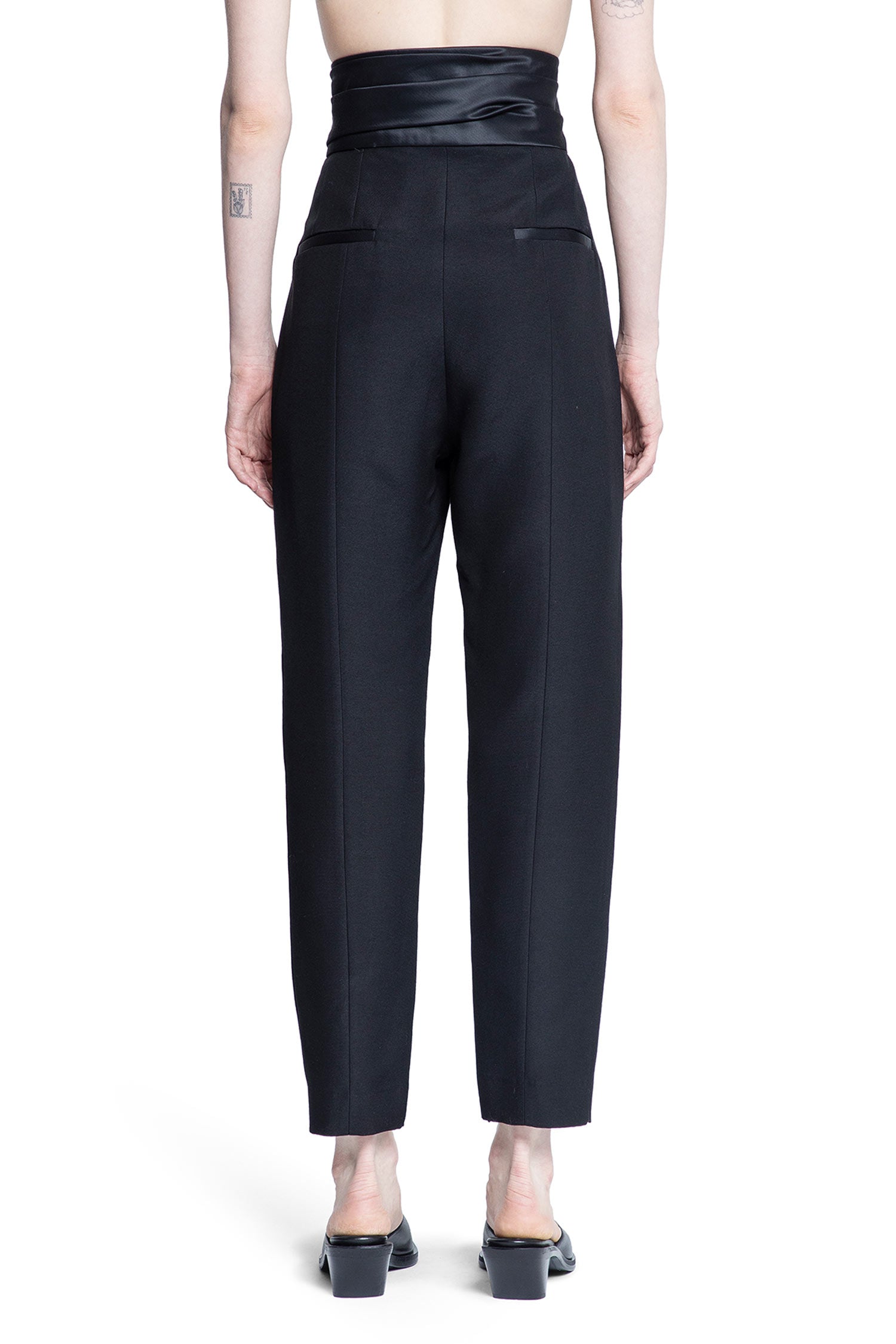 KHAITE WOMAN BLACK TROUSERS