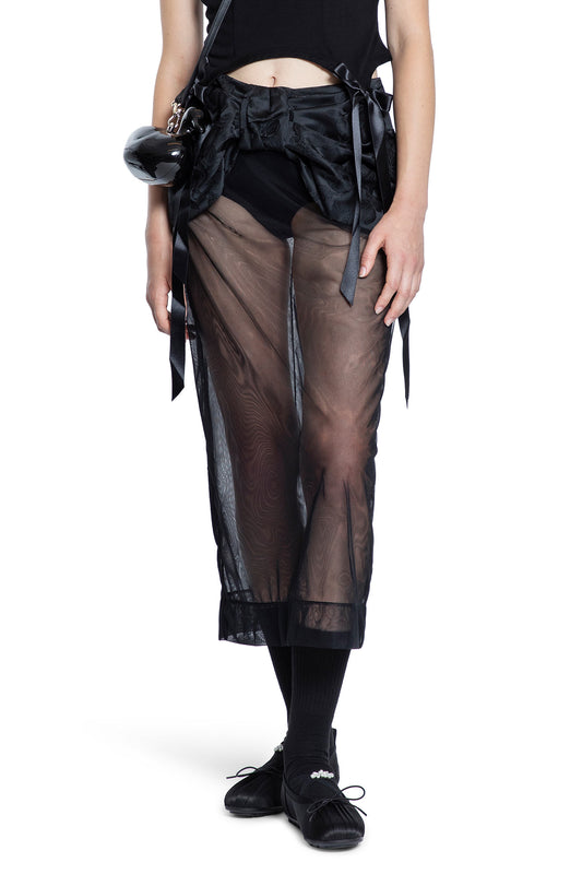 Sheer Brocade Bow Waist Pencil Skirt - Antonioli.eu