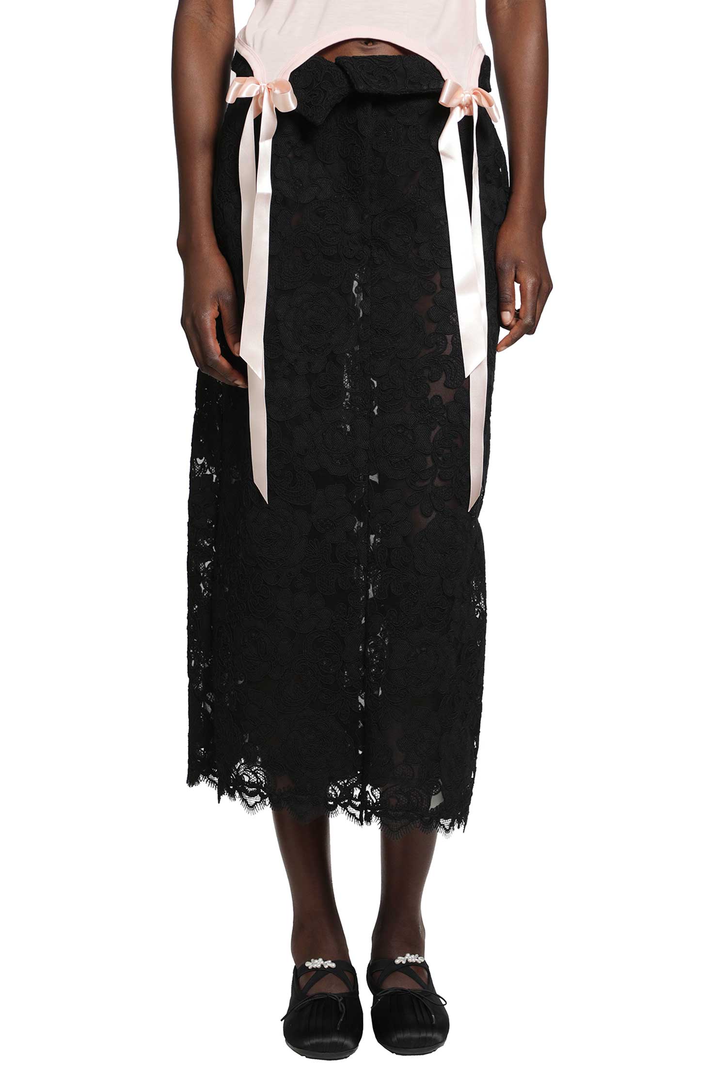 Peeling Waist Column Skirt