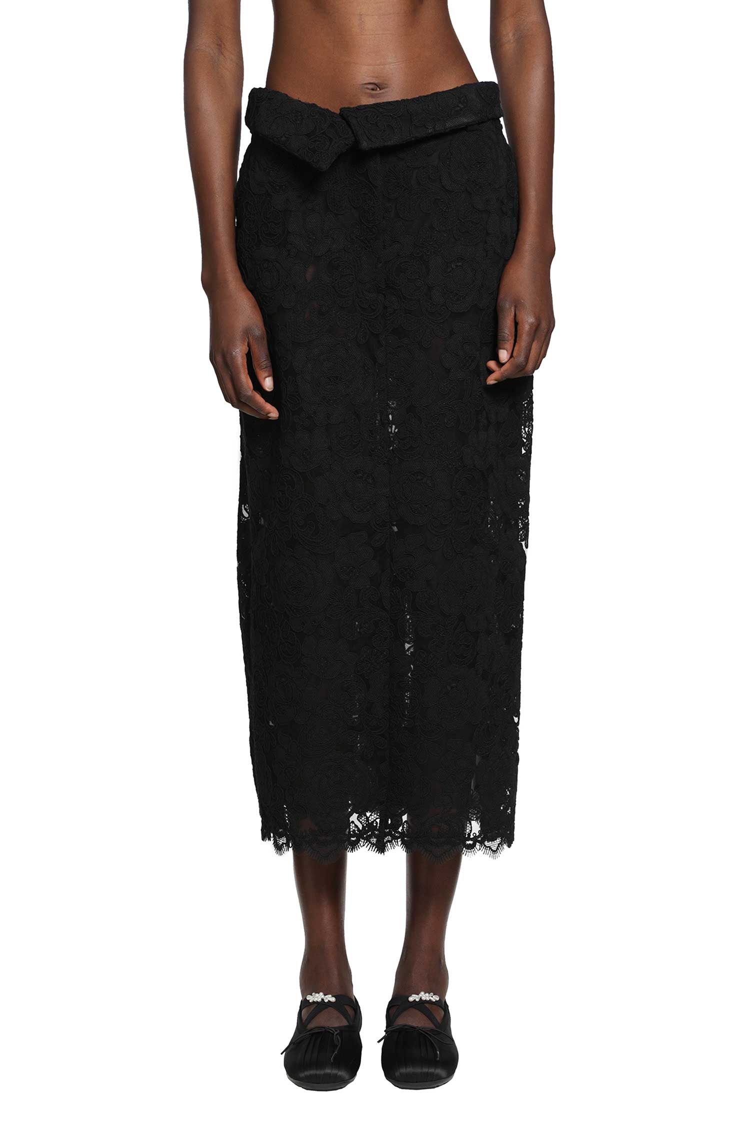 SIMONE ROCHA Peeling Waist Column Skirt woman