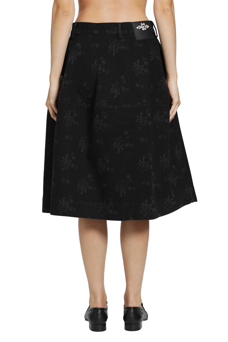 SIMONE ROCHA Denim Utility Hip Bustle Skirt woman