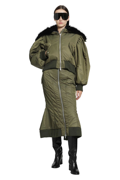 Padded Sculpt Bomber Skirt