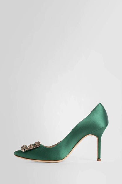 MANOLO BLAHNIK WOMAN GREEN PUMPS - Antonioli.eu