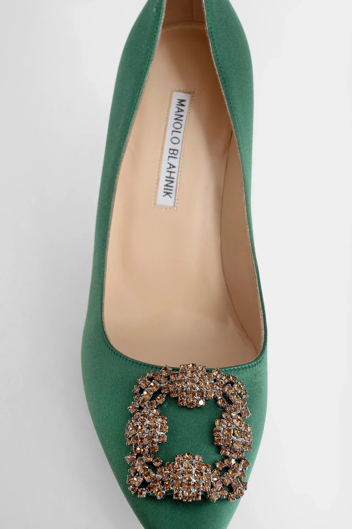 MANOLO BLAHNIK WOMAN GREEN PUMPS - Antonioli.eu