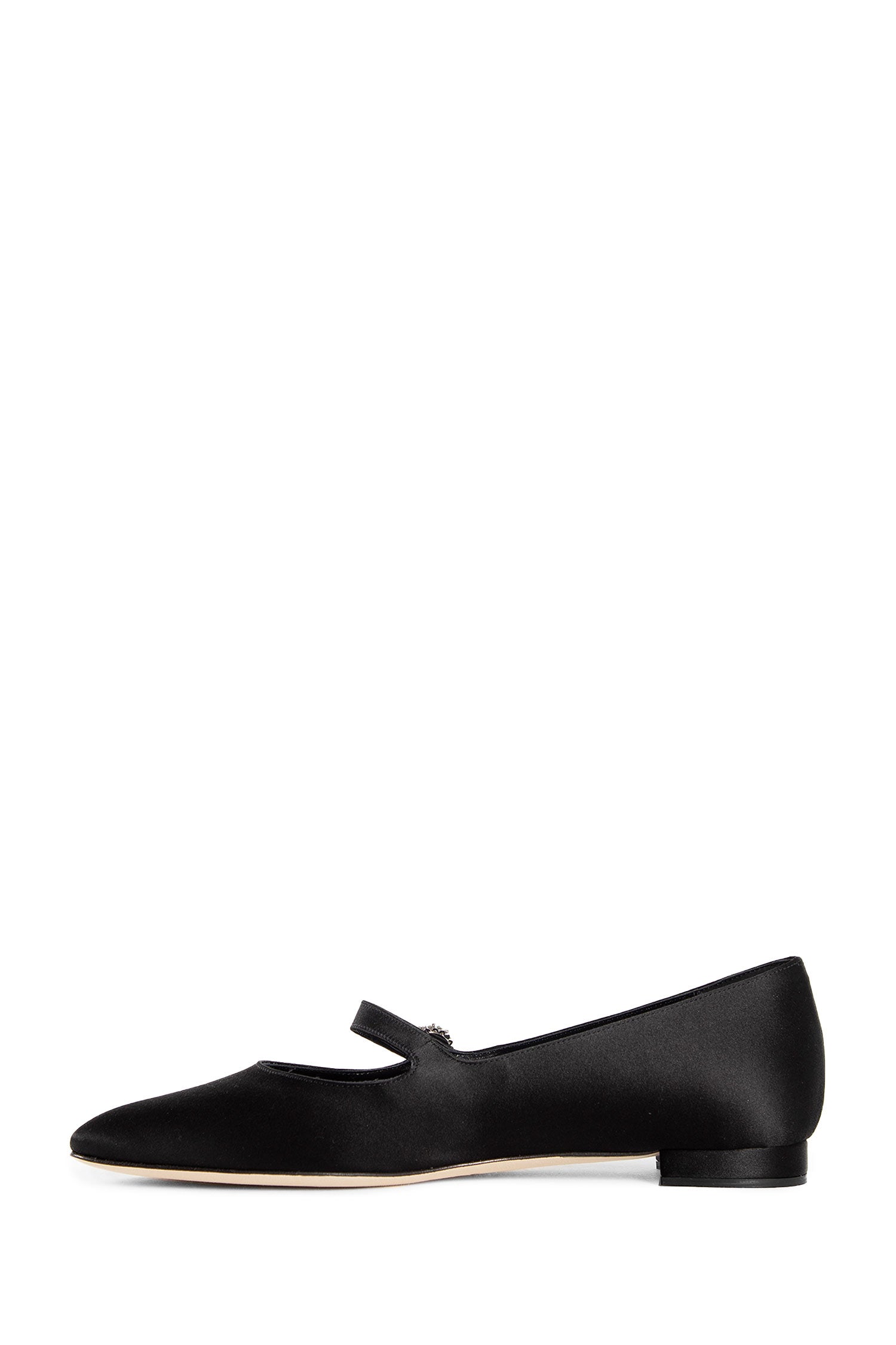 MANOLO BLAHNIK WOMAN BLACK FLATS