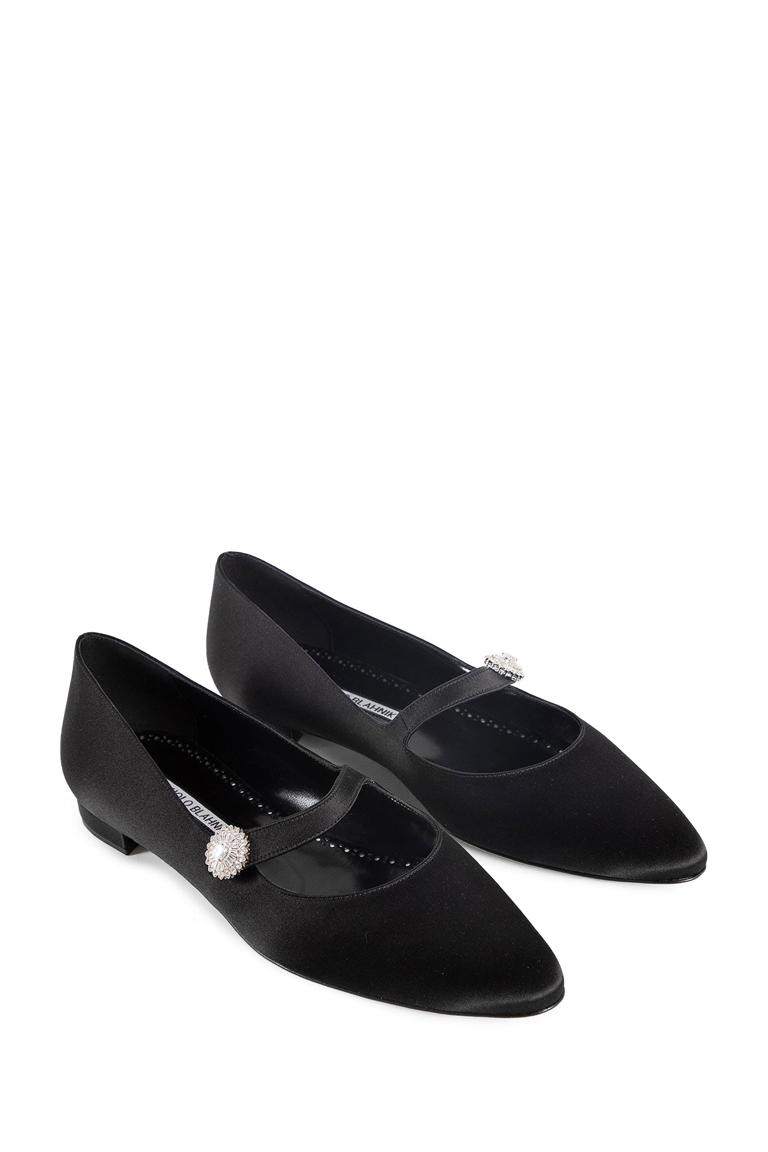 MANOLO BLAHNIK WOMAN BLACK FLATS