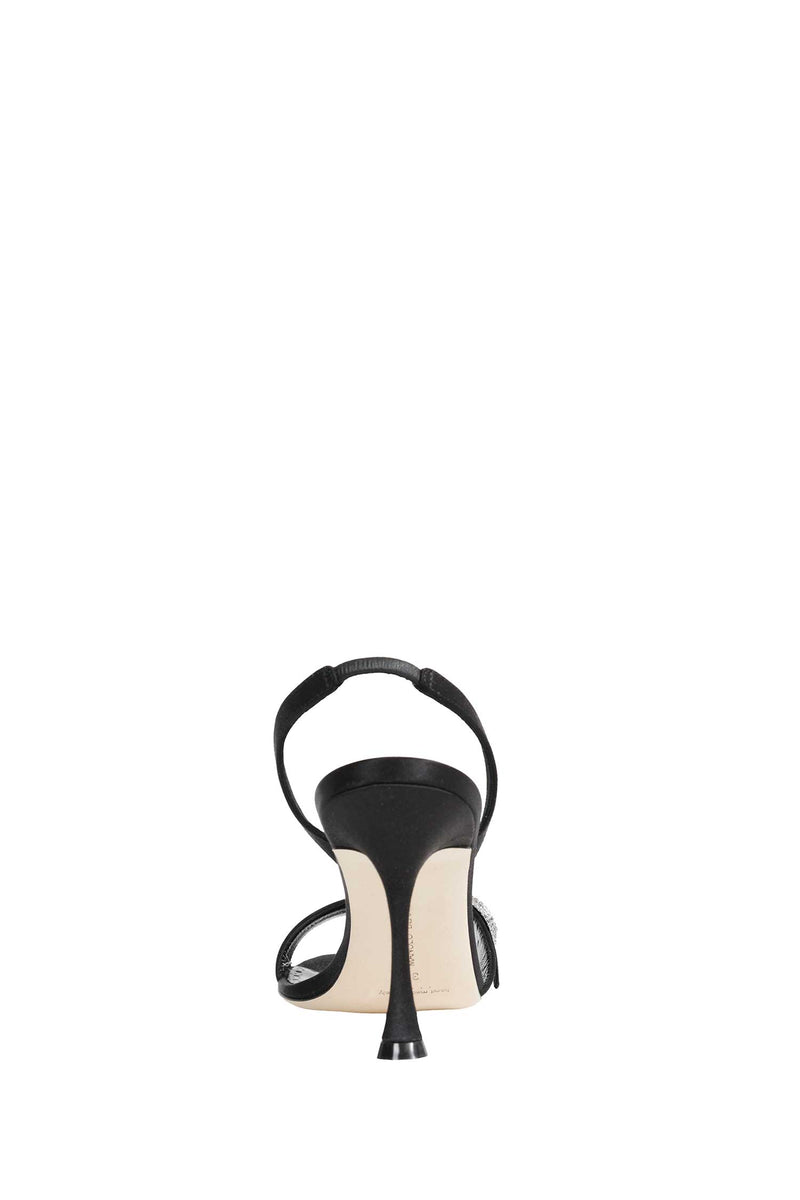 MANOLO BLAHNIK Zutosan Satin Slingback Sandals woman