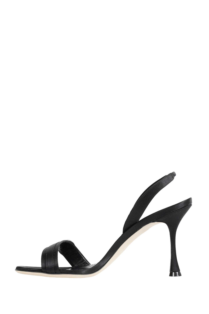 MANOLO BLAHNIK Zutosan Satin Slingback Sandals woman