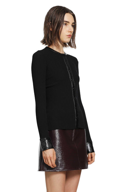 Vinyl and Knit Cardigan