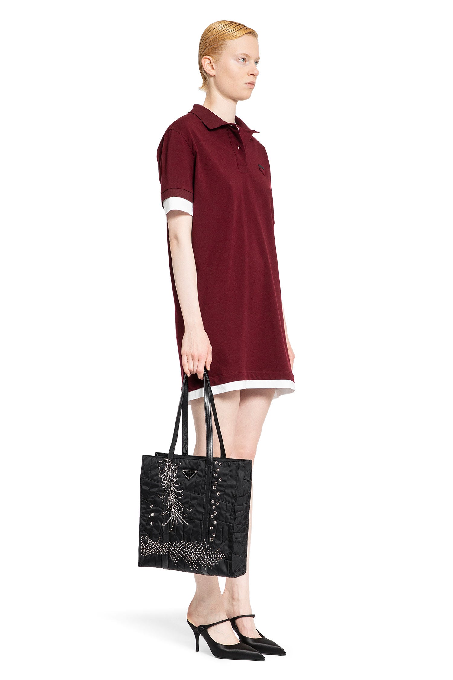 PRADA WOMAN RED DRESSES