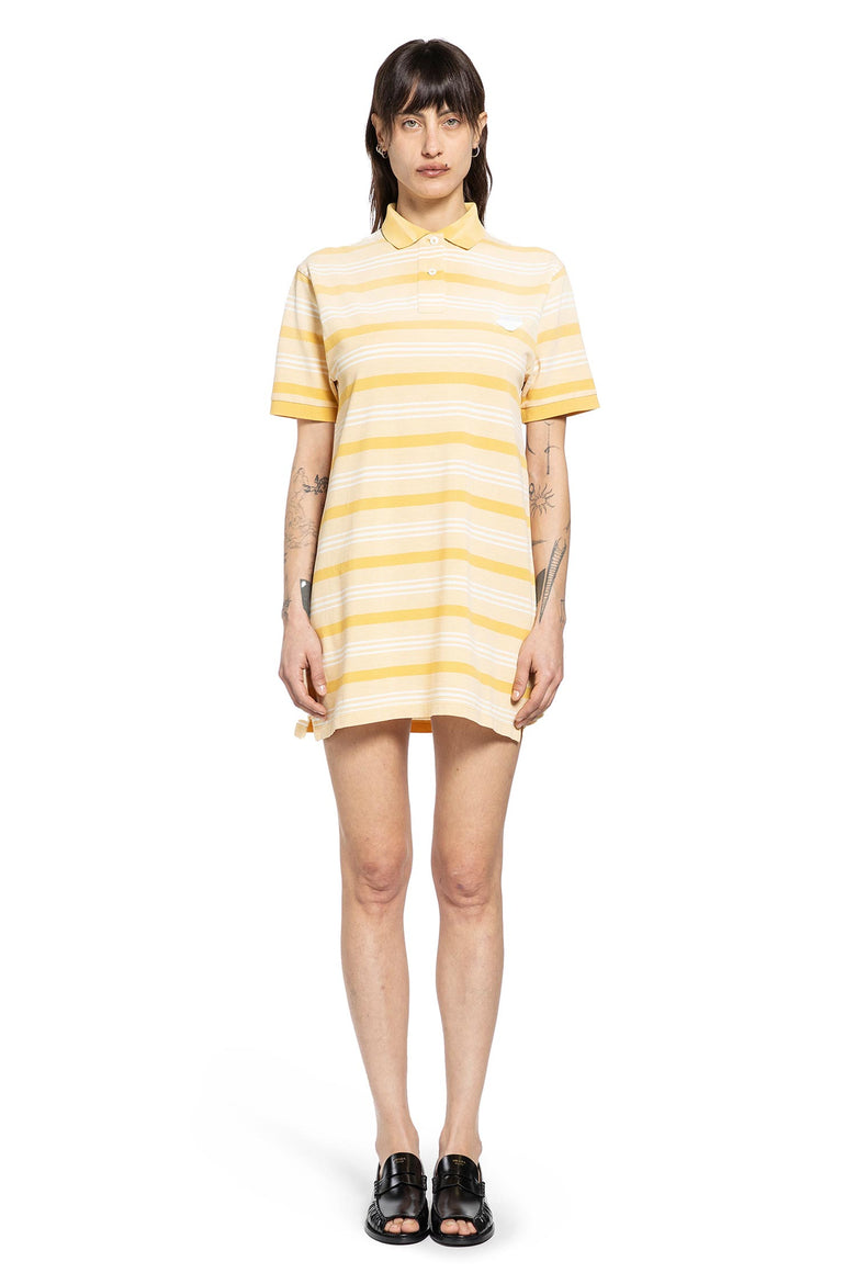 Striped Cotton piqué Polo Mini Dres