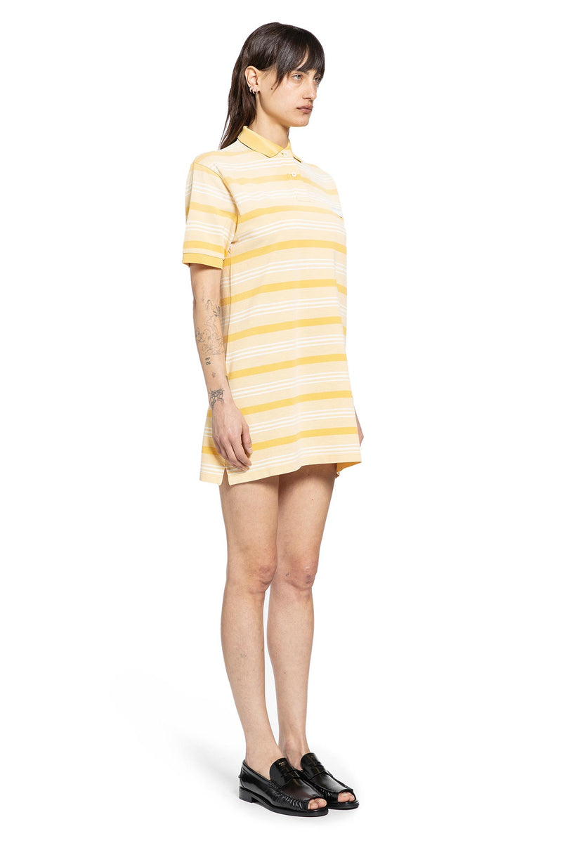 Striped Cotton piqué Polo Mini Dres