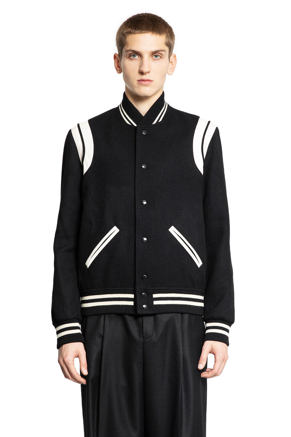 SAINT LAURENT MAN BLACK&WHITE JACKETS