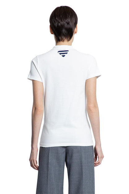 PRADA WOMAN WHITE T-SHIRTS & TANK TOPS