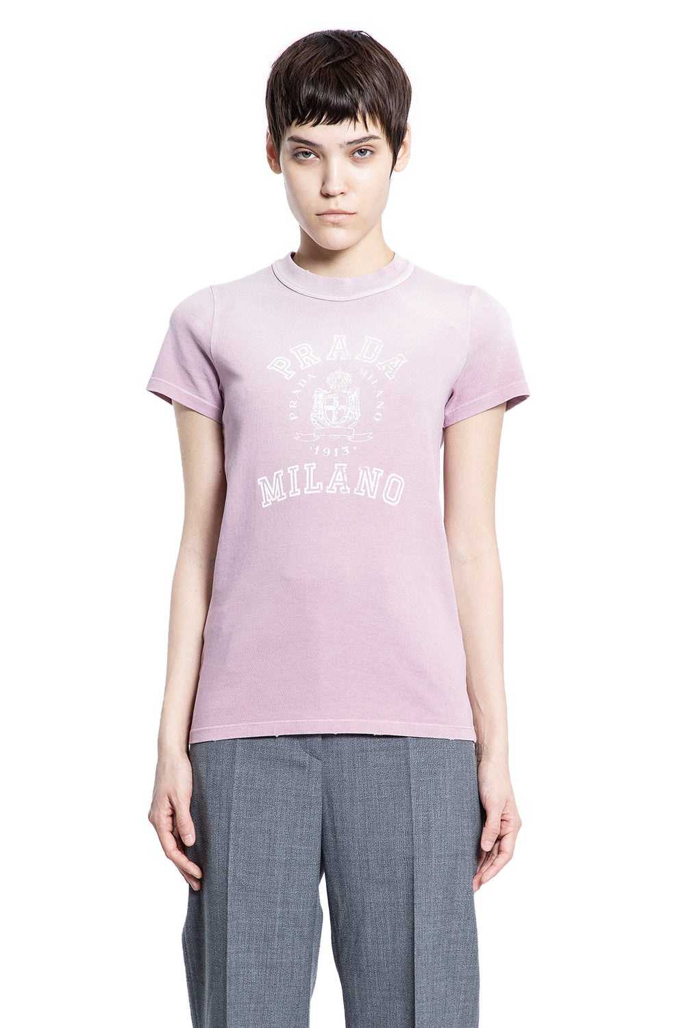 PRADA WOMAN PINK T-SHIRTS & TANK TOPS