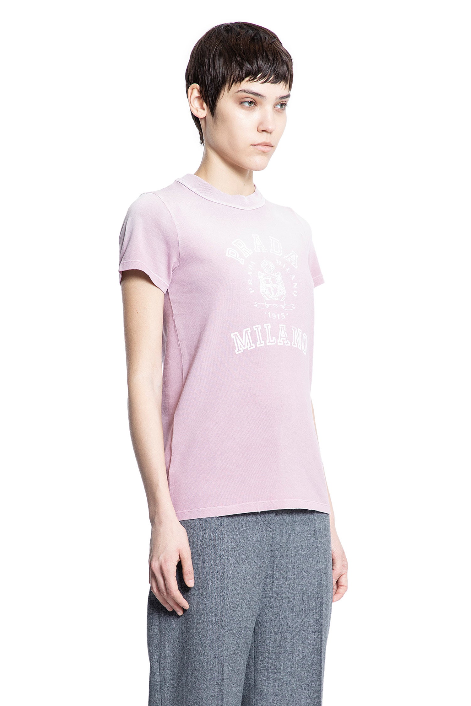 PRADA WOMAN PINK T-SHIRTS & TANK TOPS