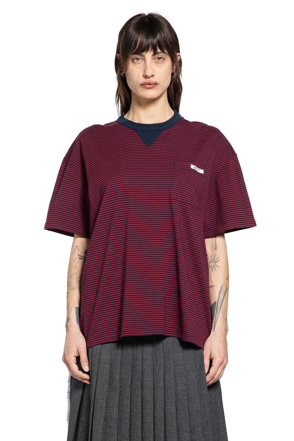 PRADA Oversized Striped Jersey T-Shirt woman