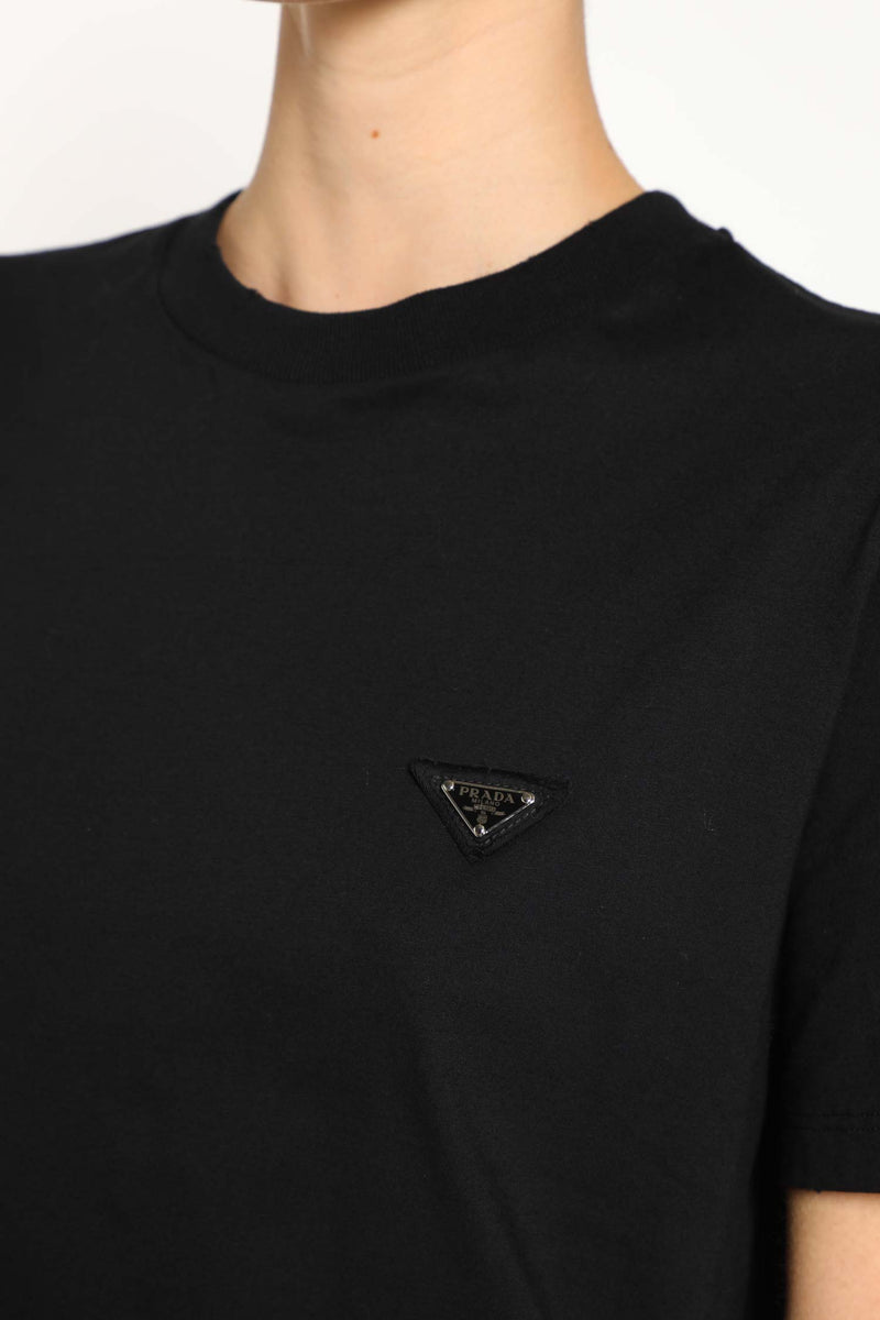 Cotton Crew Neck Distressed T-shirt