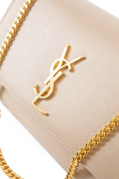 SAINT LAURENT WOMAN BEIGE SHOULDER BAGS