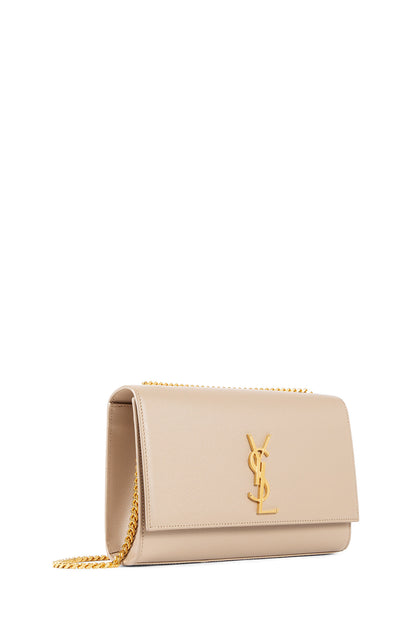 SAINT LAURENT WOMAN BEIGE SHOULDER BAGS