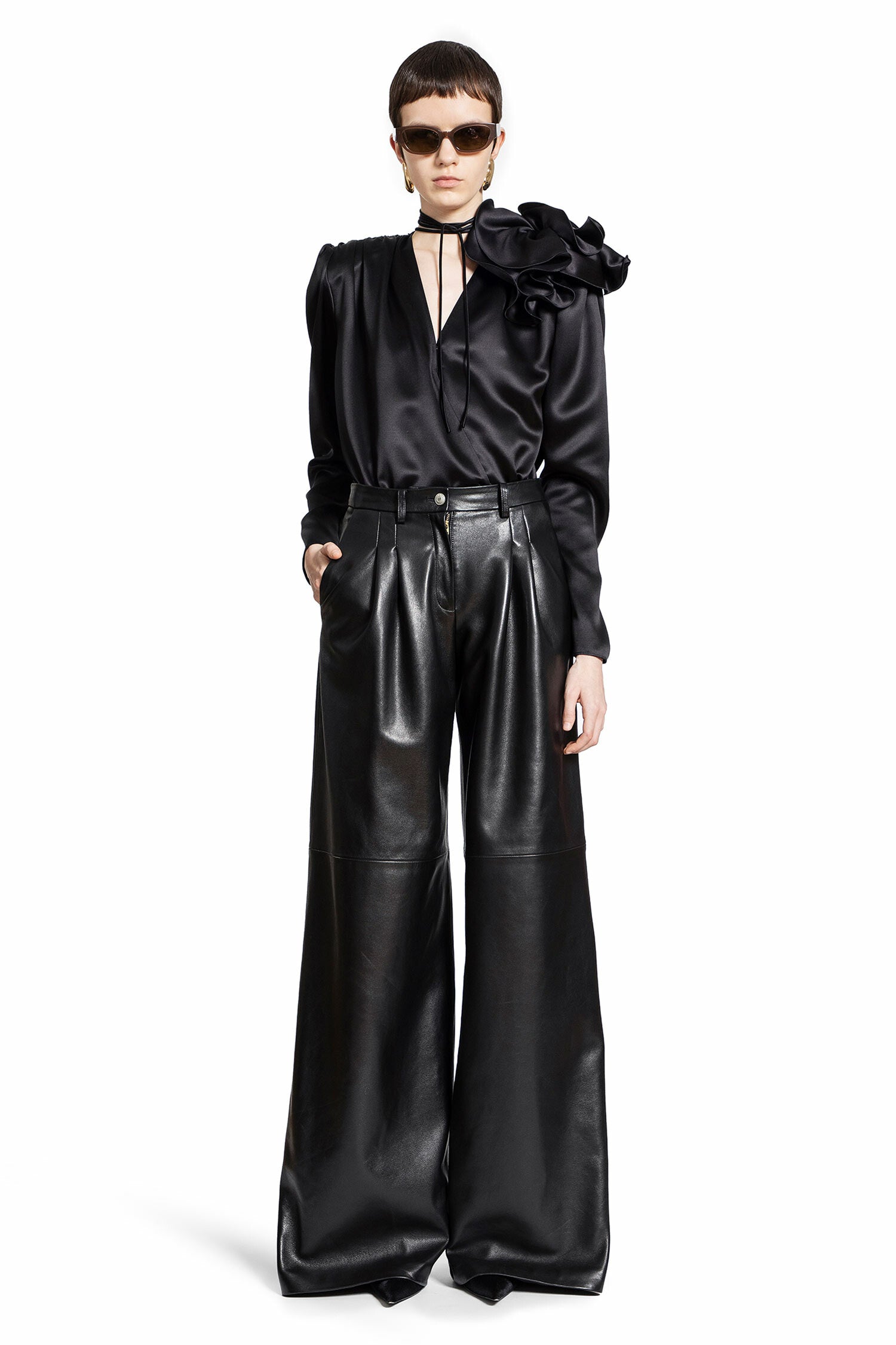 MAGDA BUTRYM WOMAN BLACK TROUSERS