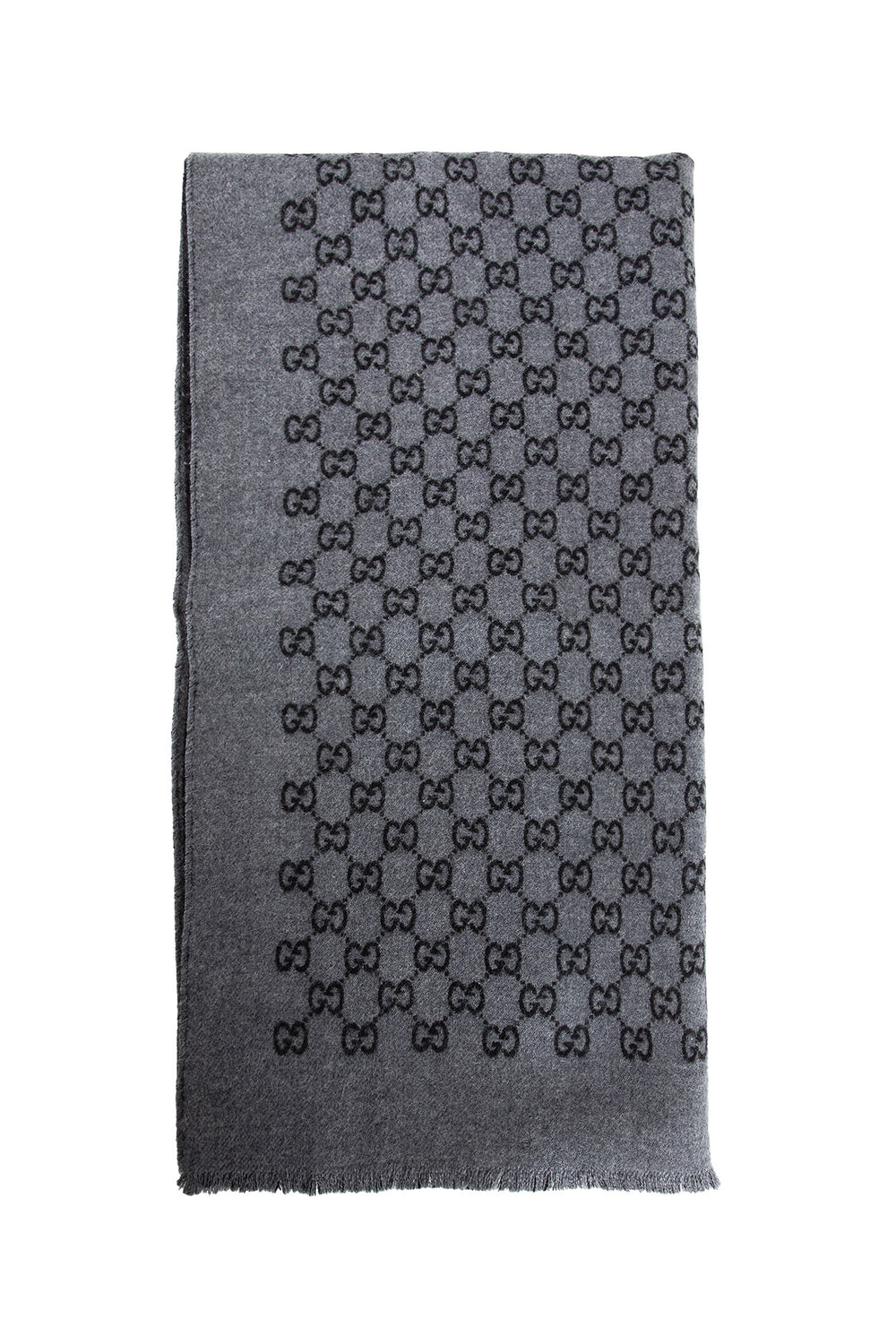 Double Jacquard GG Wool Scarf