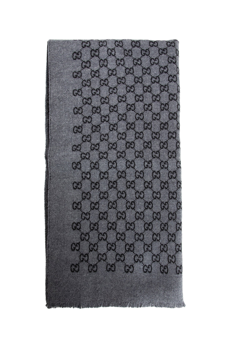 GUCCI Double Jacquard GG Wool Scarf man