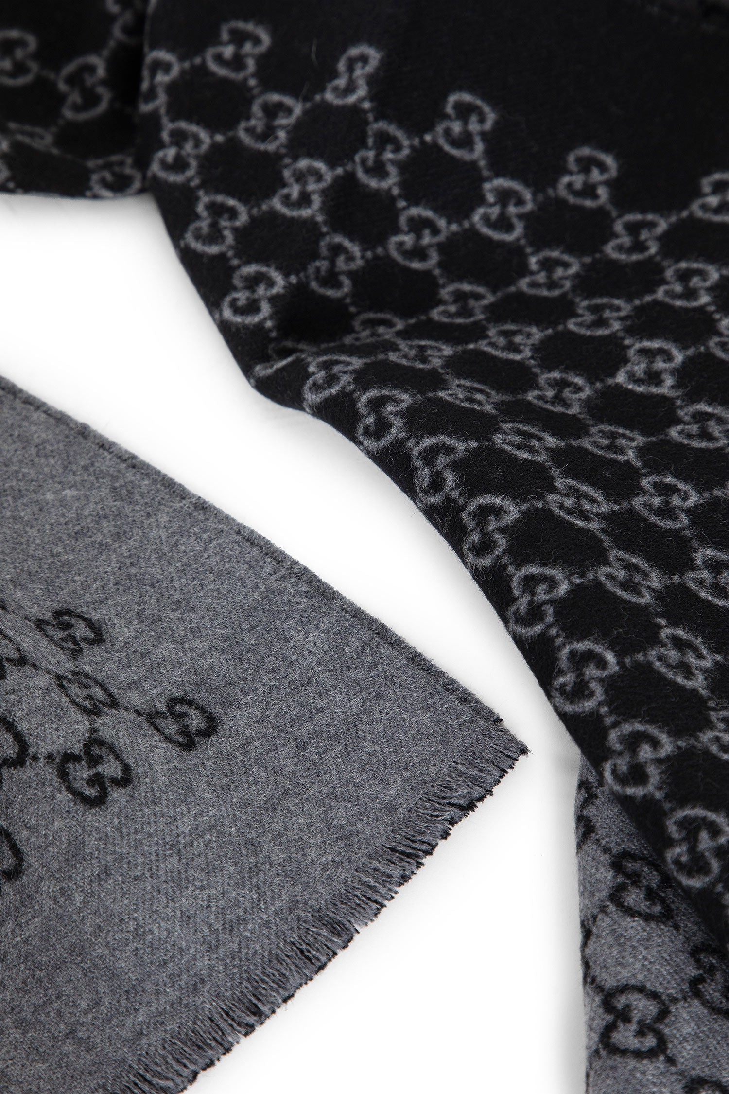 Double Jacquard GG Wool Scarf