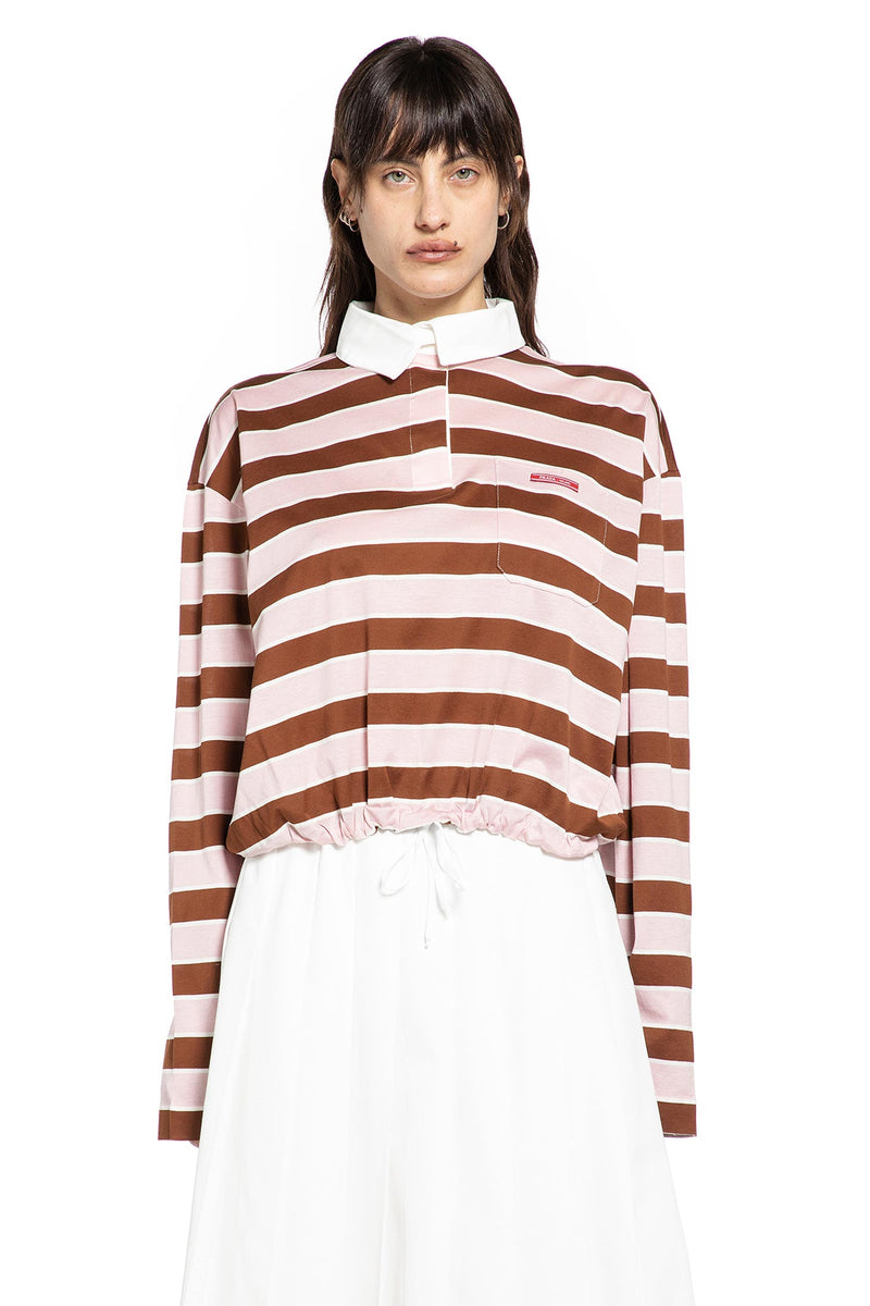 Bayadère Cropped Polo Shirt