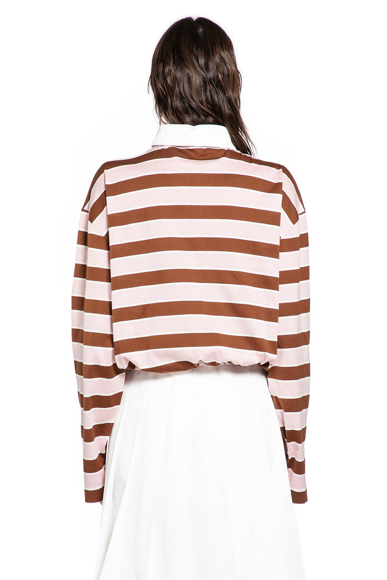 Bayadère Cropped Polo Shirt