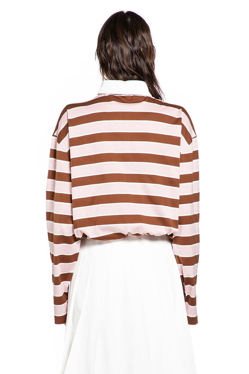 Bayadère Cropped Polo Shirt