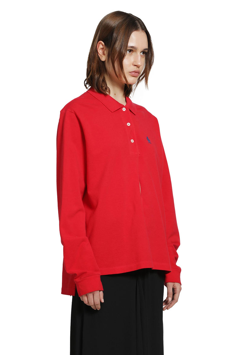 
              Long Sleeve Cotton Piqué Polo Shirt
            