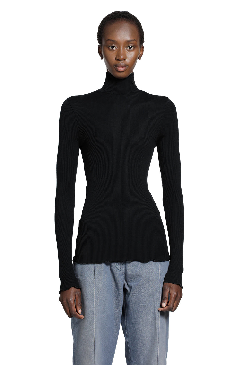 PRADA Silk And Wool Turtleneck Top woman