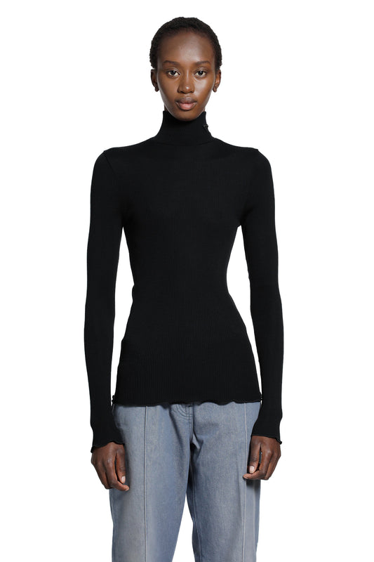 Silk And Wool Turtleneck Top