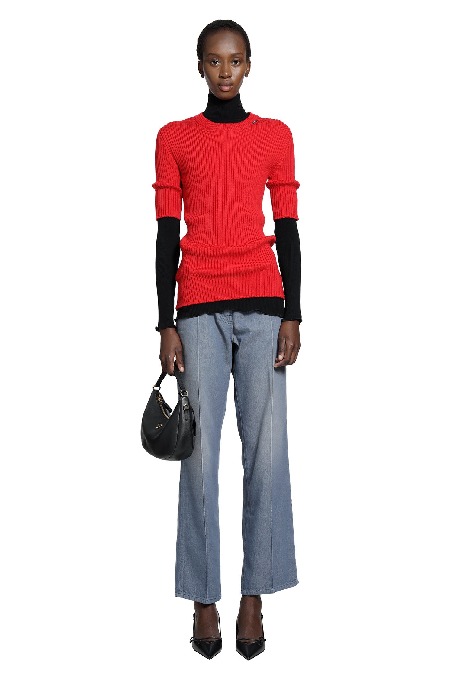 PRADA Silk And Wool Turtleneck Top woman