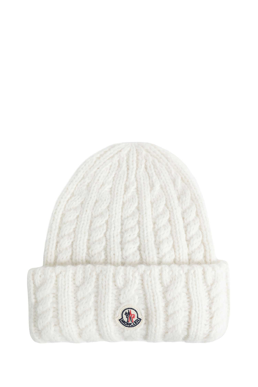 MONCLER Cable Knit Wool Blend Beanie woman