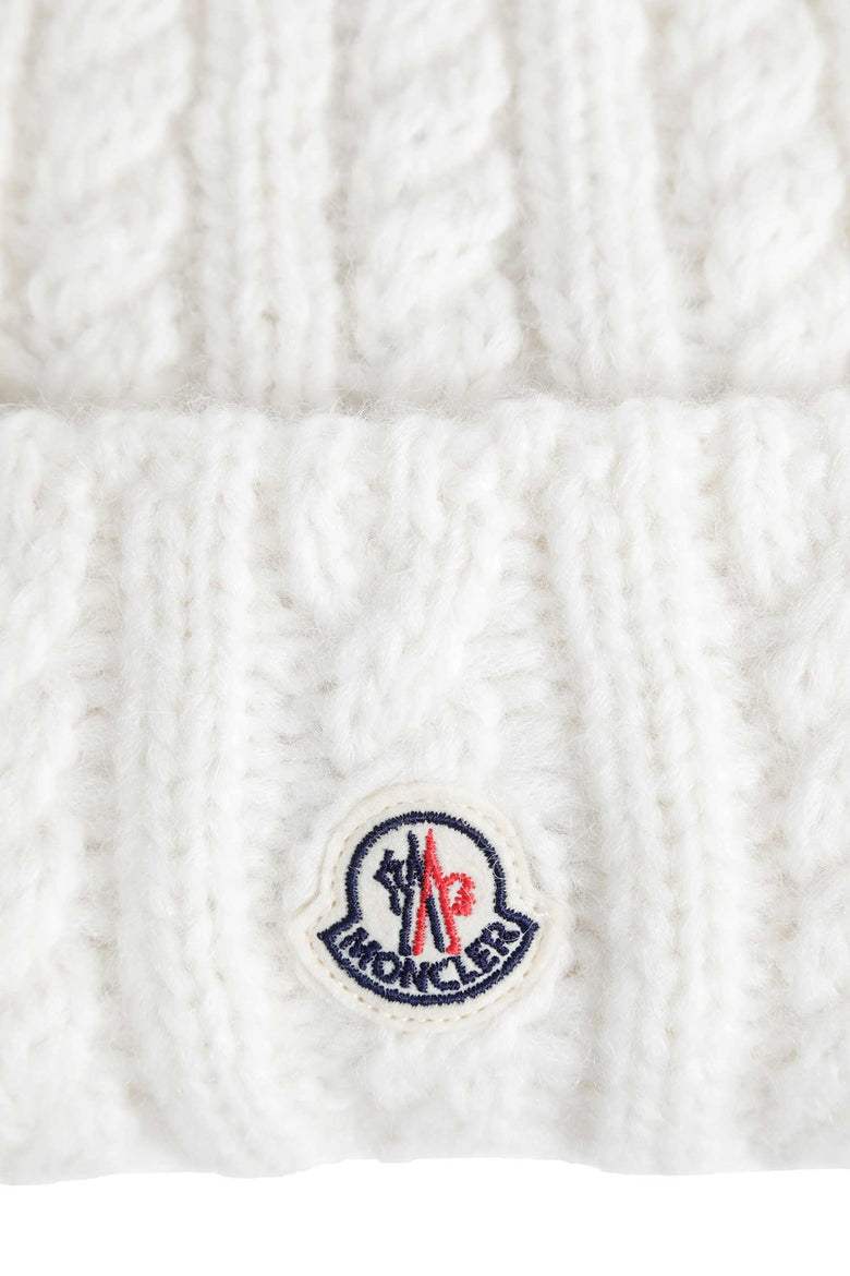 
              MONCLER Cable Knit Wool Blend Beanie woman
            