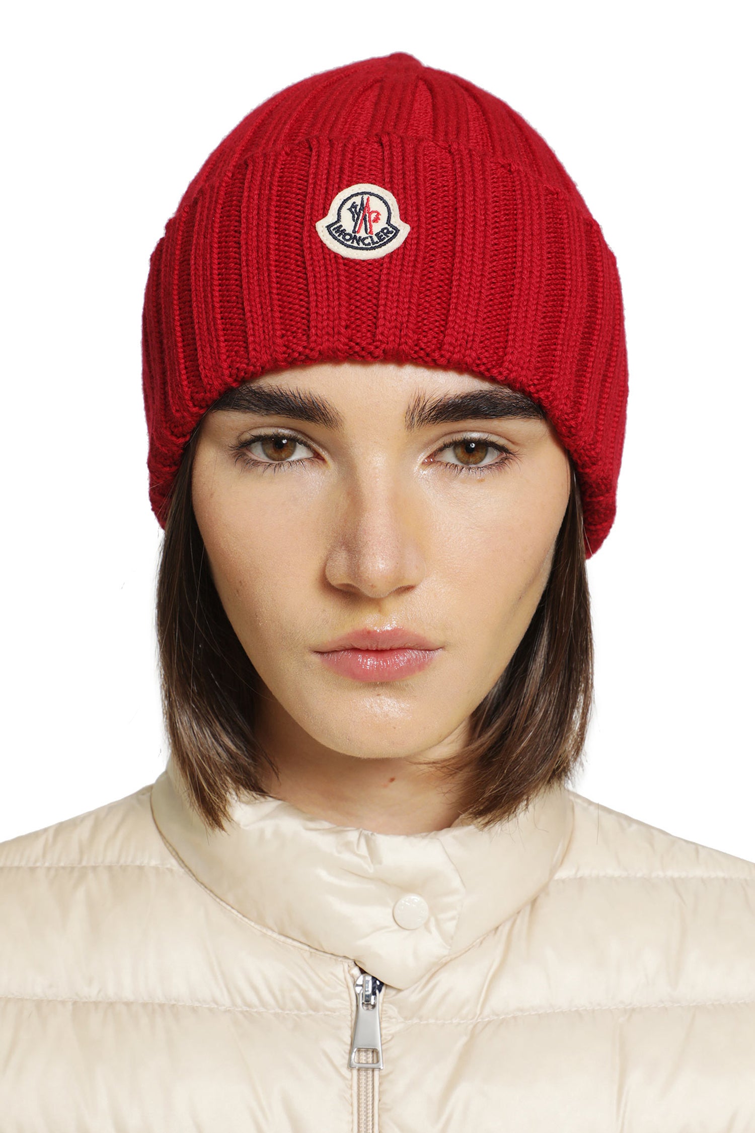 MONCLER Logo Wool Beanie woman