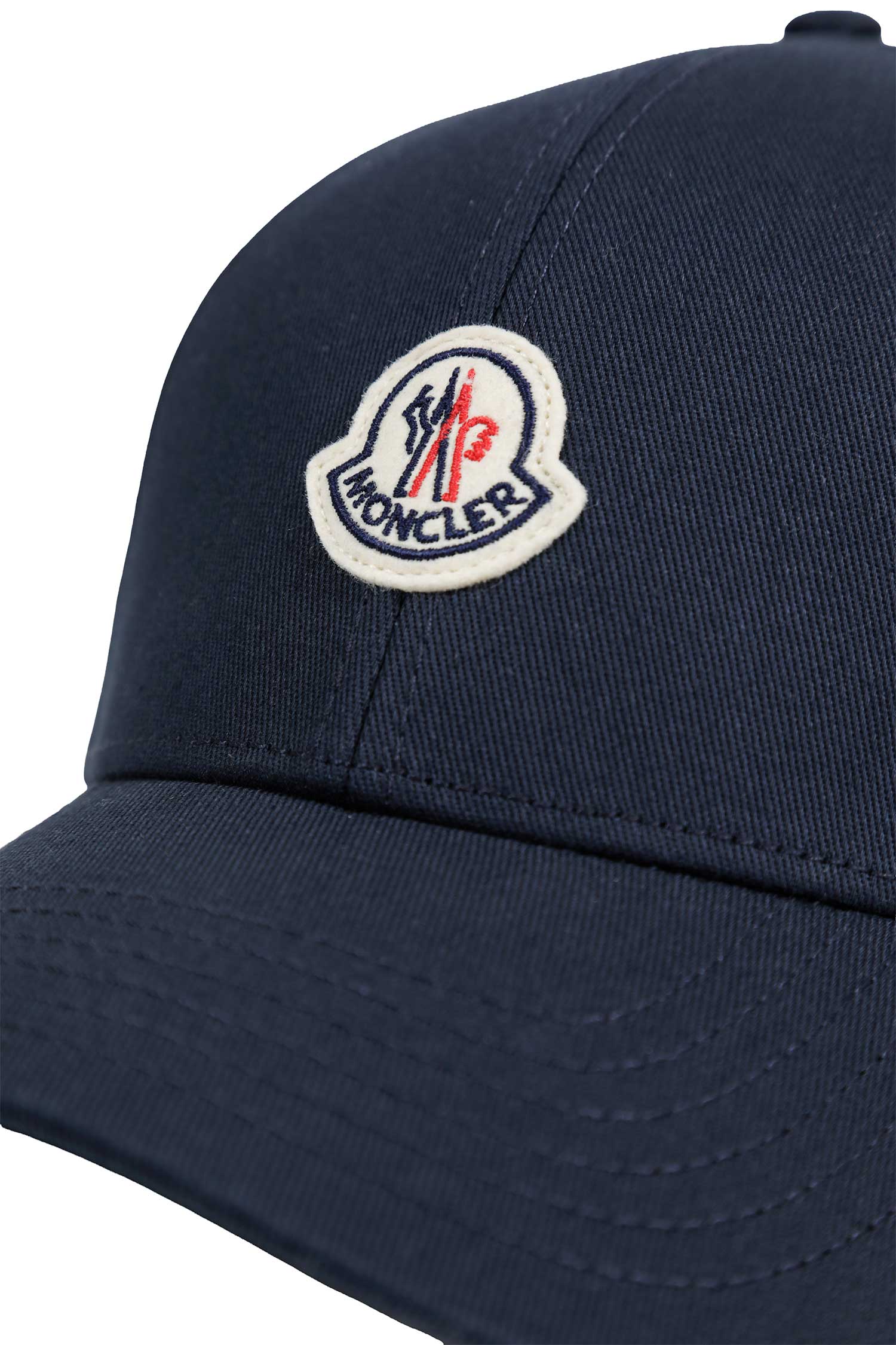 MONCLER Cotton Gabardine Baseball Cap man