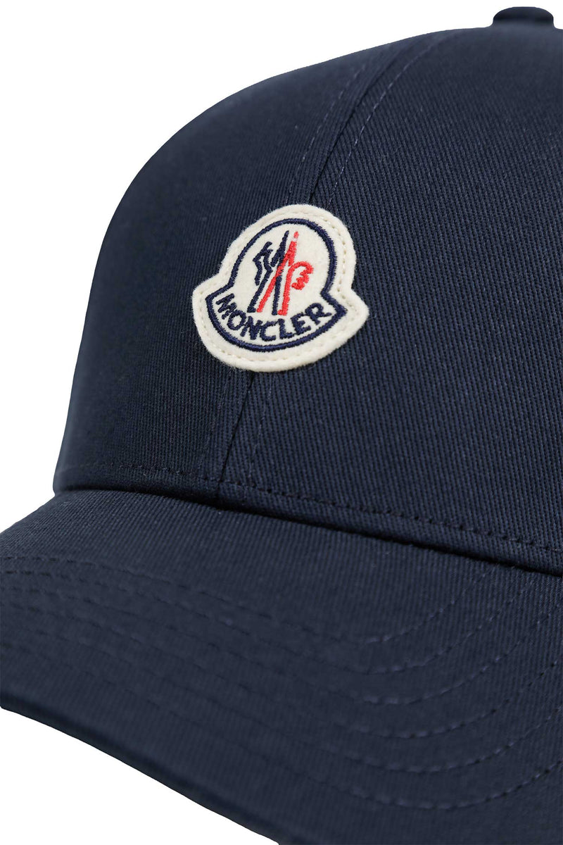 MONCLER Cotton Gabardine Baseball Cap man