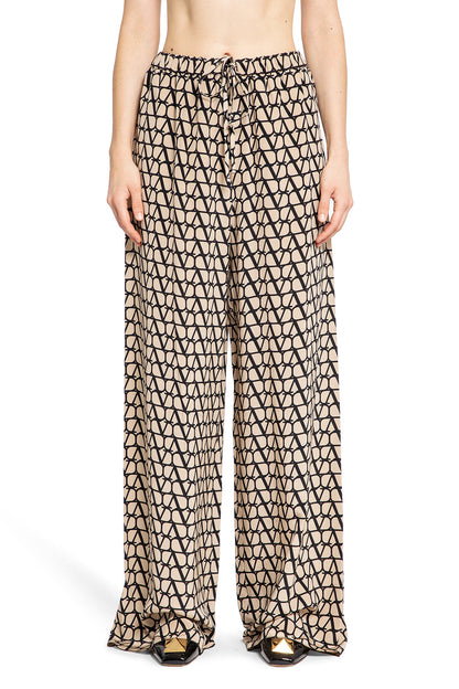 VALENTINO WOMAN BEIGE TROUSERS