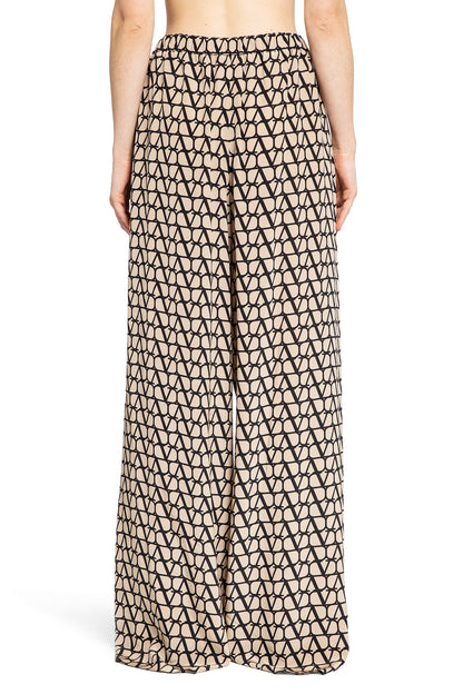 VALENTINO WOMAN BEIGE TROUSERS