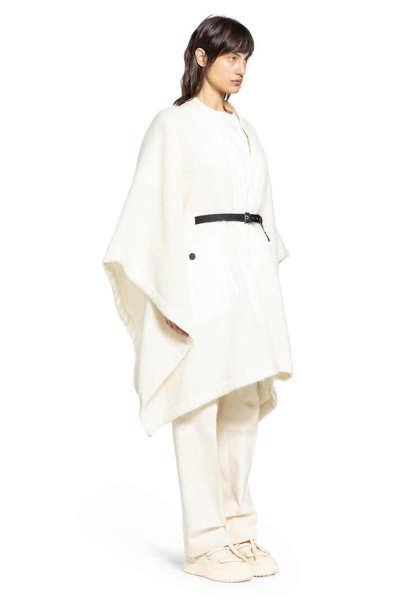 Mohair Alpaca and Wool Blend Belted Cape