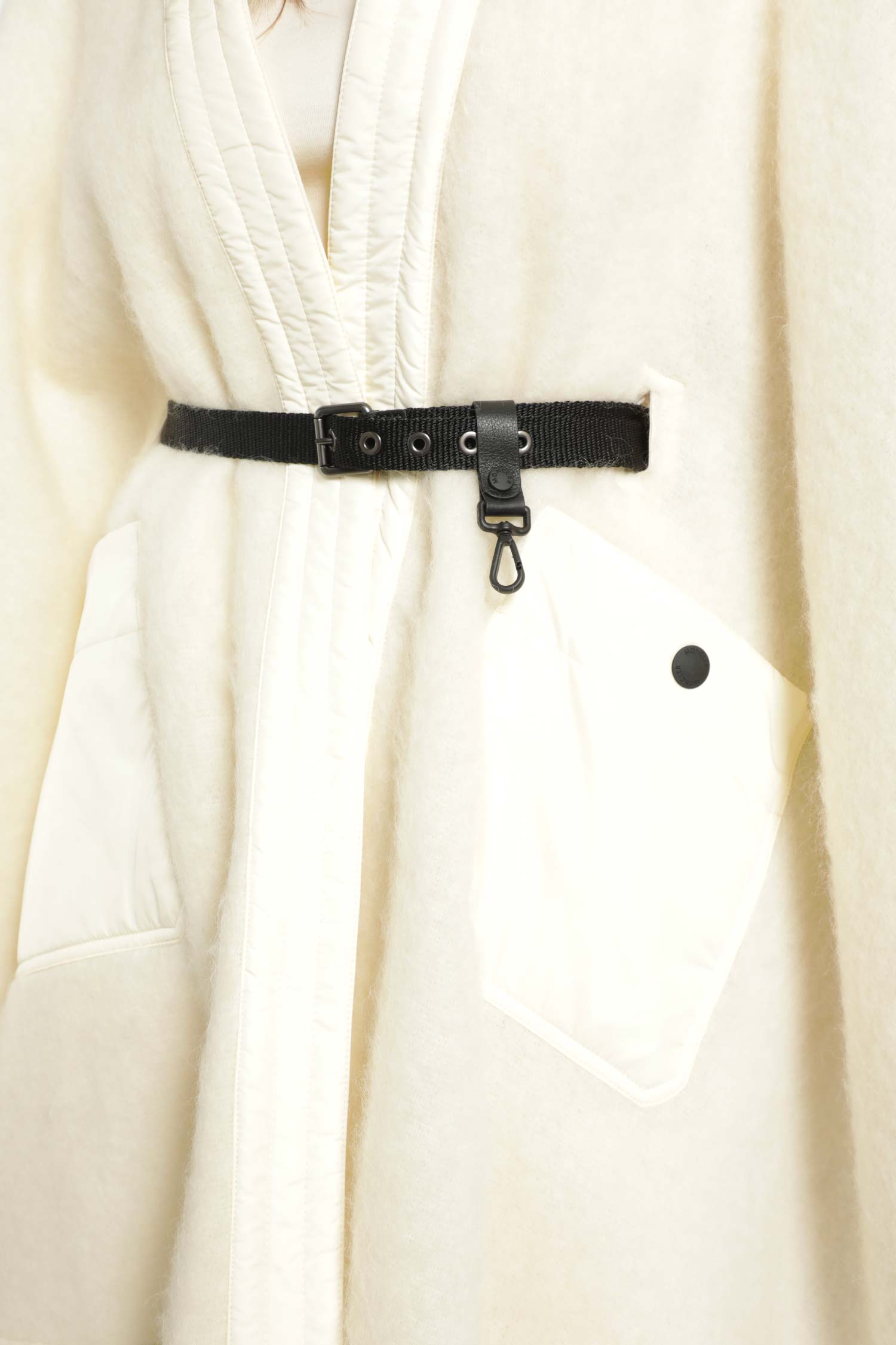 Mohair Alpaca and Wool Blend Belted Cape