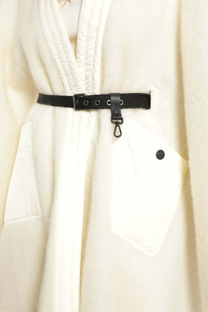 Mohair Alpaca and Wool Blend Belted Cape